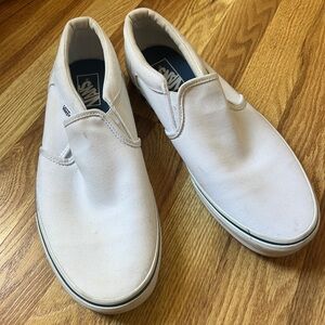 Vans Men's Classic Slip-On Checkered Sneaker White